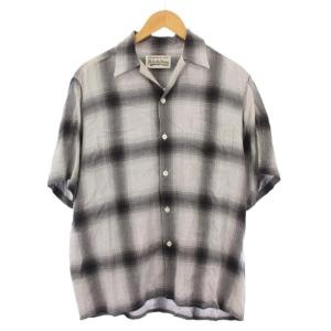 23SS OMBRE CHECK OPEN COLLAR SHIRT