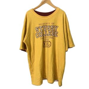 ダブルフェイスTシャツ カットソー プリント 半袖 レッド