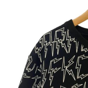 WACKO MARIA 半袖スウェット トレーナー サンダー柄 雷 M ブラック