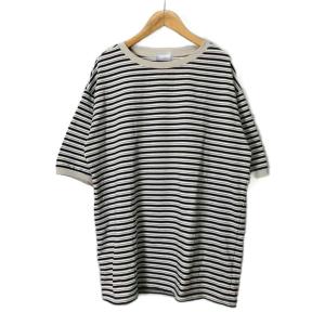 ボーダー Tシャツ カットソー クルーネック 半袖 6 グレー