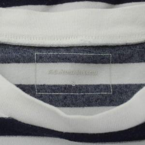 F.C.Real Bristol PILE CREW NECK TEE Tシャツ カットソー 半袖 クルーネック ボーダー柄 ロゴ 紺 ネイビー