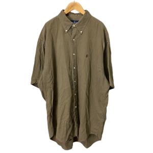 オーバーサイズシャツ ボックスシルエット 古着 オールド XL 半袖 ブラウン