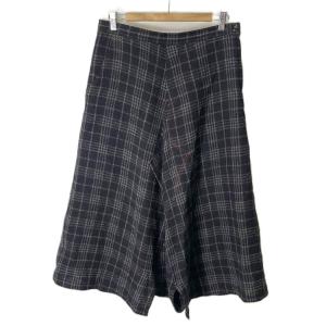 W/ CHECK RED STITCH GUSSET PANTS ガセットパンツ チェック ウール 変形デザイン