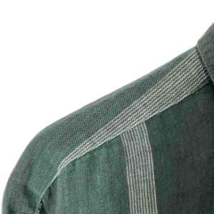 ISSEY MIYAKE IM ISSEY MIYAKE アーカイブシャツ ストライプ リネン混 長袖 L グリーン