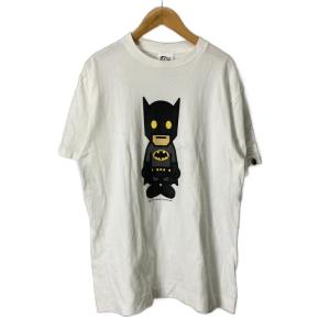 ×バッドマン DCコラボ プリント Tシャツ 半袖 M ホワイト