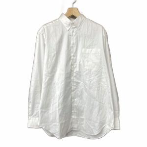ワイシャツ ドレスシャツ カジュアル BORGO21製 長袖 42 ホワイト JAA
