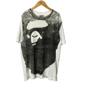 手印りプリント Tシャツ 半袖 アーカイブ 初期タグ L ホワイト
