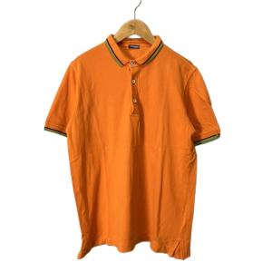 NAPOLI ポロシャツ シャツ カットソー 半袖 M オレンジ IB0101