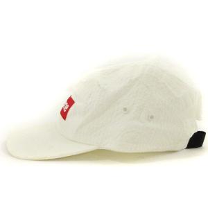 Supreme Camp Cap シアサッカー 6パネル ボックスロゴ 帽子 ホワイト系