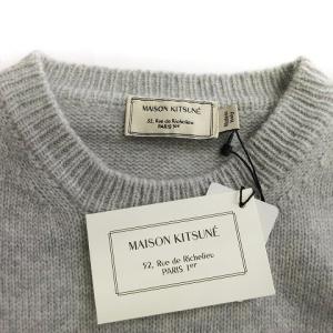 Maison Kitsuné BIG FOX HEAD PULLOVER ニット セーター ウール グレー
