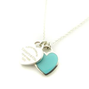TIFFANY&Co. リターントゥ ダブル ハート タグ ネックレス SV925 2.6g シルバー ティファニーブルー