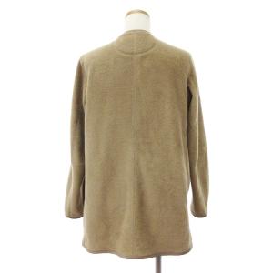 DANTON フリース カラーレス コート FLEECE COLLARLESS COAT JD-8992 ベージュ系 34 S相当