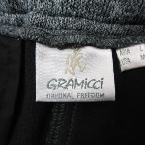 GRAMiCCi 美品 ボンディングニットフリースナローリブパンツ ジップ イージー ジョガー G2FU-P018 L グレー