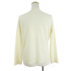 Leilian カーディガン 長袖 クルーネック ビジュー ウール カシミヤ混 アイボリー系 9