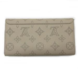 LOUIS VUITTON M60144 長財布 マヒナ モノグラム ポルトフォイユ イリス レザー ガレ ベージュ