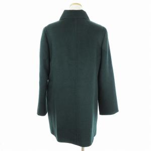 Leilian シングル ステンカラー ジャケット コート アンゴラ混 緑 グリーン 11 L相当