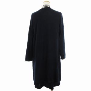 Leilian ニット ワンピース カーディガン セット ウール ボーダー ネイビー系 11 L相当