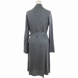 Leilian ロング カーディガン カットソー セット ニット ガウン ウール グレー 11 L相当