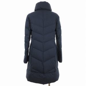 Leilian ロング ダウンコート スタンドカラー 紺 ネイビー 9 M相当