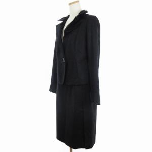 Leilian セットアップ スーツ ジャケット スカート ひざ丈 ダークグレー 11 L相当