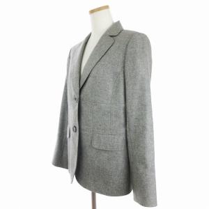 【極美品】Leilian レリアン ロロピアーナ カシミヤ シルク ジャケット Finjack（フィンジャック）Loro Piana シルクカシミヤ ネイビー
