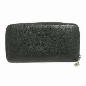 BVLGARI ラウンドファスナー 長財布 クラシコ レザー 型押し 20886 黒 ブラック ウォレット