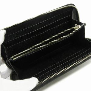 BVLGARI ラウンドファスナー 長財布 クラシコ レザー 型押し 20886 黒 ブラック ウォレット