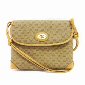 ヴィンテージ ショルダーバッグ マイクロGG クロスボディ オールドグッチ 5548 ブラウン系