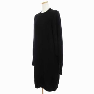 Ron Herman ニット ワンピース ひざ丈 長袖 ウール カシミヤ混 黒 ブラック XS