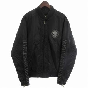 ハーレー純正 スカル ナイロン ジャケット 98422-09VM 黒 ブラック M