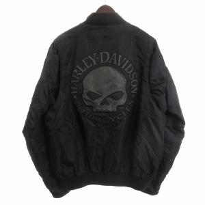 HARLEY DAVIDSON ハーレー純正 スカル ナイロン ジャケット 98422-09VM 黒 ブラック M