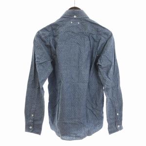 SOPHNET. ボタンダウン シャツ 長袖 水玉 ドット シャンブレー SOPH-123007 ネイビー S