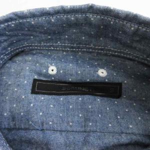 SOPHNET. ボタンダウン シャツ 長袖 水玉 ドット シャンブレー SOPH-123007 ネイビー S