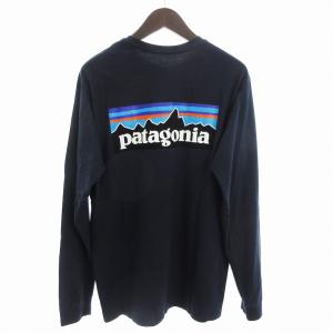 Patagonia ロングスリーブ P-6ロゴ レスポンシビリティー 長袖 Tシャツ カットソー 38518 紺 ネイビー M