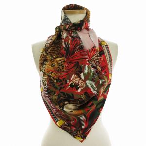 LOUIS VUITTON 21AW カレ オン ザ ゴー スカーフ M76904 レッド系