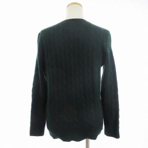 POLO RALPH LAUREN ケーブルニット セーター 長袖 ウール カシミヤ混 国内正規 緑 グリーン M