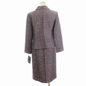 Leilian スカートスーツ セットアップ 上下 ひざ丈 1B ピンク ネイビー系 11 L相当