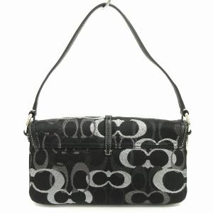 COACH 美品 オプティック シグネチャー ハンドバッグ ミニ シルバー ブラック 黒 GY14