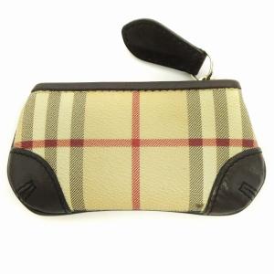 BURBERRY コインケース 小銭入れ カラビナ付き ノバチェック ベージュ ブラウン