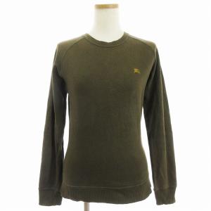 ラグラン スウェット プルオーバー 裏毛 ワンポイント カーキ系 M GY14