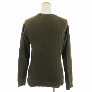 BURBERRY BLUE LABEL ラグラン スウェット プルオーバー 裏毛 ワンポイント カーキ系 M GY14