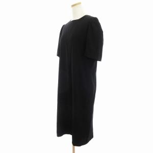 GIVENCHY パワーショルダー ワンピース ひざ丈 半袖 黒 ブラック 12 GY14