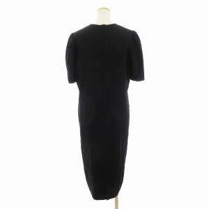 GIVENCHY パワーショルダー ワンピース ひざ丈 半袖 黒 ブラック 12 GY14