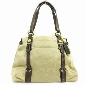 COACH ミア シグネチャー ショルダー トートバッグ 15402 ベージュ ブラウン系 GY14