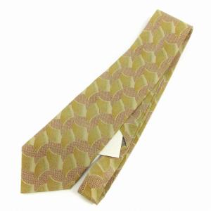 GIORGIO ARMANI タグ付き ネクタイ ワイドタイ シルク 総柄 ボルドー ベージュ系 GY14