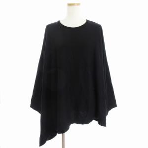 ワイド カットソー ドルマンスリーブ 長袖 黒 ブラック 2 S相当
