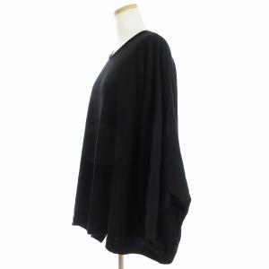 Y's ワイド カットソー ドルマンスリーブ 長袖 黒 ブラック 2 S相当