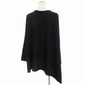Y's ワイド カットソー ドルマンスリーブ 長袖 黒 ブラック 2 S相当