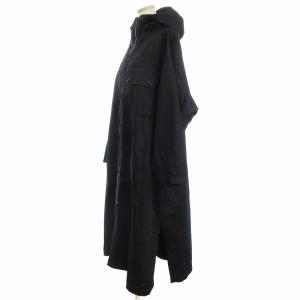Y's BORN PRODUCT コットンツイル フーデッドコート ロング 黒 ブラック 1 XS相当