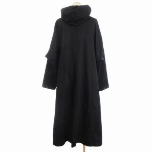 Y's BORN PRODUCT コットンツイル フーデッドコート ロング 黒 ブラック 1 XS相当